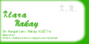 klara makay business card